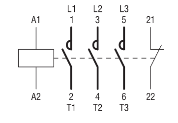 Schema elettrico del contattore Lovato BF0901A024